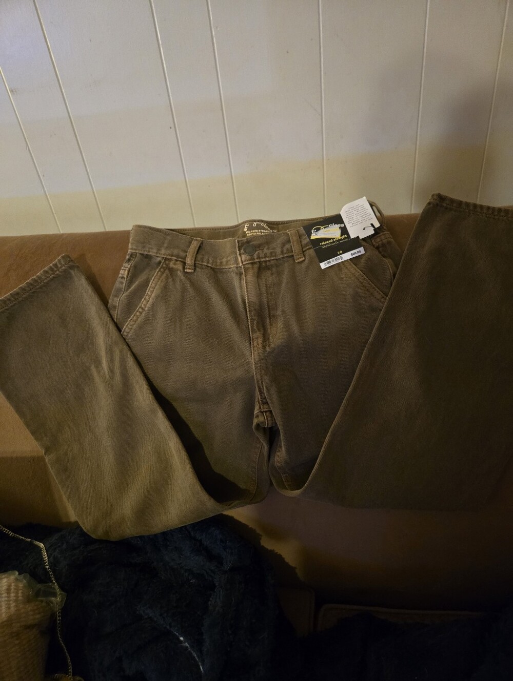 Olive Green Relaxed Stright
